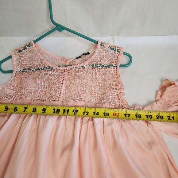 Angela Plus Womens Cold Shoulder Blouse 2XL Crochet, Cottage Core - Picture 5 of 6